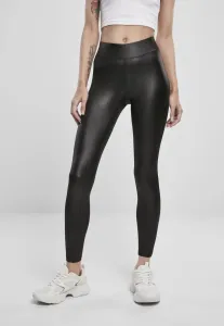 Urban Classics Ladies Imitation Leather Leggings black - Size:S