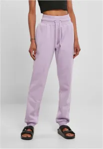 Urban Classics Ladies Organic High Waist Sweat Pants lilac - Size:4XL
