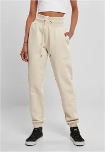 Urban Classics Ladies Organic High Waist Sweat Pants softseagrass - Size:XS