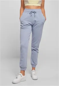 Urban Classics Ladies Organic High Waist Sweat Pants violablue - Size:XS