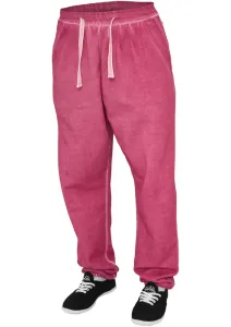 Urban Classics Ladies Spray Dye Sweatpant fuchsia - Size:XS