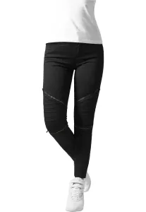 Urban Classics Ladies Stretch Biker Pants black - Size:27