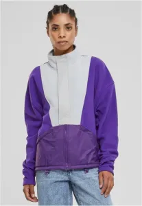 Urban Classics Ladies Polarfleece Track Jacket realviolet/lightasphalt - Size:L