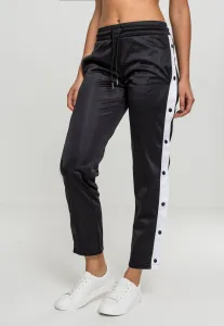 Urban Classics Ladies Button Up Track Pants blk/wht/blk - Size:3XL