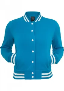Urban Classics Ladies College Sweatjacket turquoise - Size:M