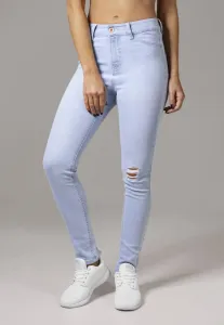Urban Classics Ladies High Waist Skinny Denim Pants lightblue - Size:27