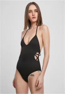 Urban Classics Ladies Rib Swimsuit black - Size:XXL
