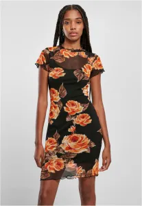 Urban Classics Ladies Mesh Double Layer Dress mangorose - Size:L