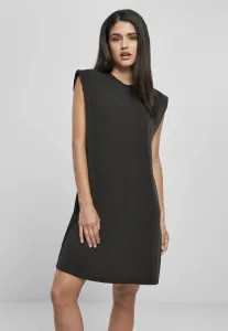 Urban Classics Ladies Modal Padded Shoulder Tank Dress black - Size:XL