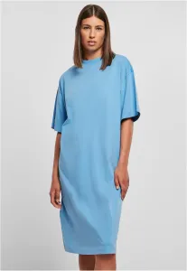 Urban Classics Ladies Organic Long Oversized Tee Dress horizonblue - Size:3XL
