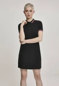 Urban Classics Ladies Polo Dress black - Size:XS