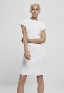 Urban Classics Ladies Rib Tee Dress white - Size:L