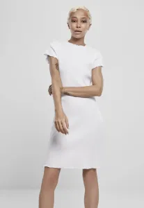 Urban Classics Ladies Rib Tee Dress white - Size:XS