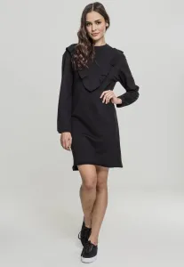 Urban Classics Ladies Terry Volant Dress black - Size:L