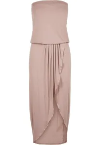 Urban Classics Ladies Viscose Bandeau Dress duskrose - Size:4XL