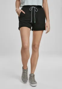 Urban Classics Ladies Beach Terry Shorts black - Size:L