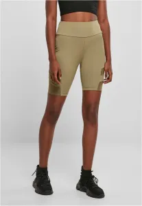 Urban Classics Ladies High Waist Tech Mesh Cycle Shorts khaki - Size:5XL