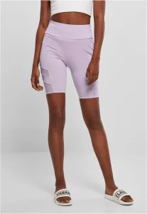 Urban Classics Ladies High Waist Tech Mesh Cycle Shorts lilac - Size:3XL