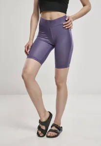 Urban Classics Ladies Imitation Leather Cycle Shorts darkduskviolet - Size:3XL