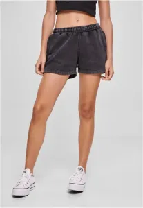 Urban Classics Ladies Stone Washed Shorts black - Size:S