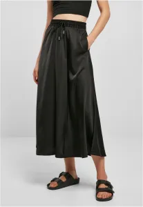 Urban Classics Ladies Satin Midi Skirt black - Size:L