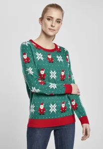 Urban Classics Ladies Santa Christmas Sweater x-masgreen - Size:M