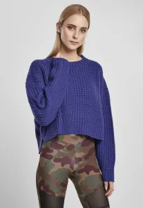 Urban Classics Ladies Wide Oversize Sweater bluepurple - Size:XXL