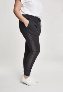 Urban Classics Ladies Tech Mesh Side Stripe Sweatpants black - Size:XS