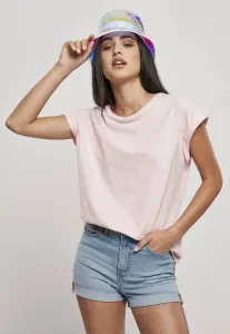 Urban Classics Ladies Color Melange Extended Shoulder Tee pink melange - Size:M