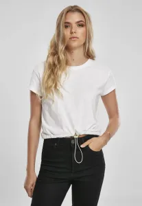 Urban Classics Ladies Cropped Tunnel Tee white - Size:L