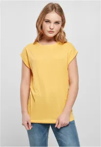Urban Classics Ladies Extended Shoulder Tee dimyellow - Size:L