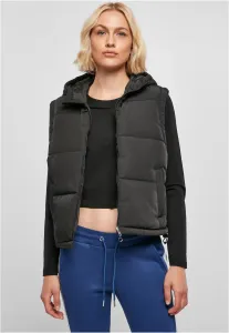 Urban Classics Ladies Recycled Twill Puffer Vest black - Size:L