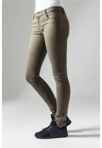 Urban Classics Ladies Skinny Pants olive - Size:28