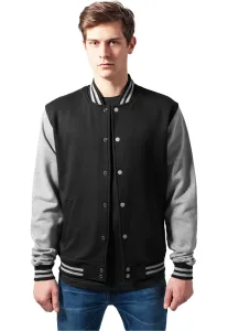 Urban Classics 2-tone College Sweatjacket blk/gry - Size:XL