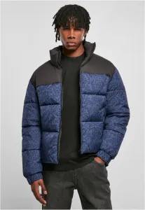 Urban Classics AOP Retro Puffer Jacket darkblue damast aop - Size:L
