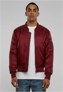 Urban Classics Basic Bomber Jacket burgundy - Size:L