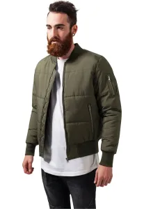 Urban Classics Basic Quilt Bomber Jacket olive - Size:XL