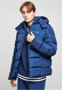 Urban Classics Hooded Puffer Jacket spaceblue - Size:M