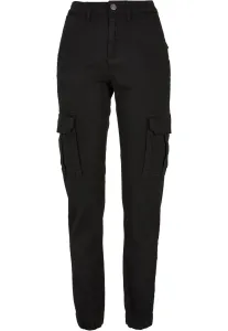 Urban Classics Ladies Cotton Twill Utility Pants black - Size:27