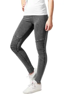 Urban Classics Ladies Denim Jersey Leggings darkgrey - Size:L