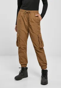 Urban Classics Ladies High Waist Crinkle Nylon Cargo Pants midground - Size:L