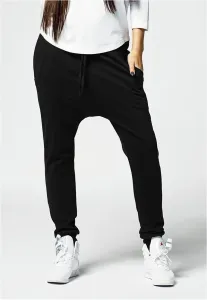 Urban Classics Ladies Light Fleece Sarouel Pant black - Size:XS