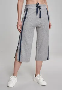 Urban Classics Ladies Taped Terry Culotte grey/navy - Size:L