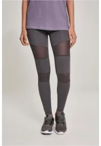 Urban Classics Ladies Tech Mesh Leggings dark grey - XS