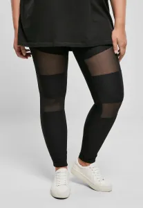Urban Classics Ladies Tech Mesh Rib Leggings black - Size:XL