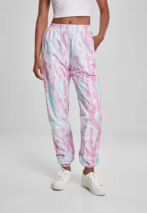 Urban Classics Ladies Tie Dye Track Pants aquablue/pink - M