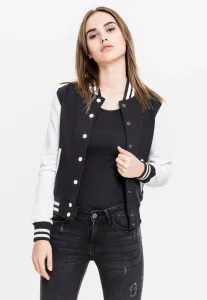 Urban Classics Ladies 2-tone College Sweatjacket blk/wht - Size:3XL