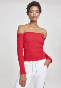 Urban Classics Ladies Cold Shoulder Smoke L/S fire red - Size:M