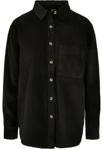 Urban Classics Ladies Corduroy Oversized Shirt black - Size:XL