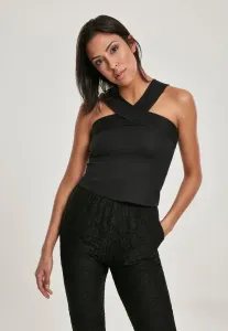 Urban Classics Ladies Cross Top black - Size:XL